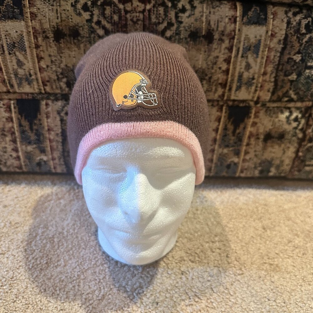 CLEVELAND BROWNS BROWN SKULLCAP BEANIE UNIVERSITY HOSPITAL